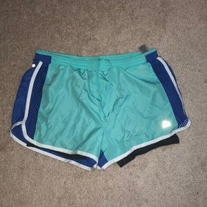 Blue athletic shorts